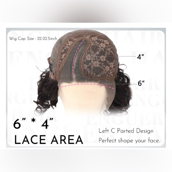 10” Wavy Bob Wig Human Hair, 200% Density Side Part, Glueless Lace Front (6”x4”) - Picture 14 of 15